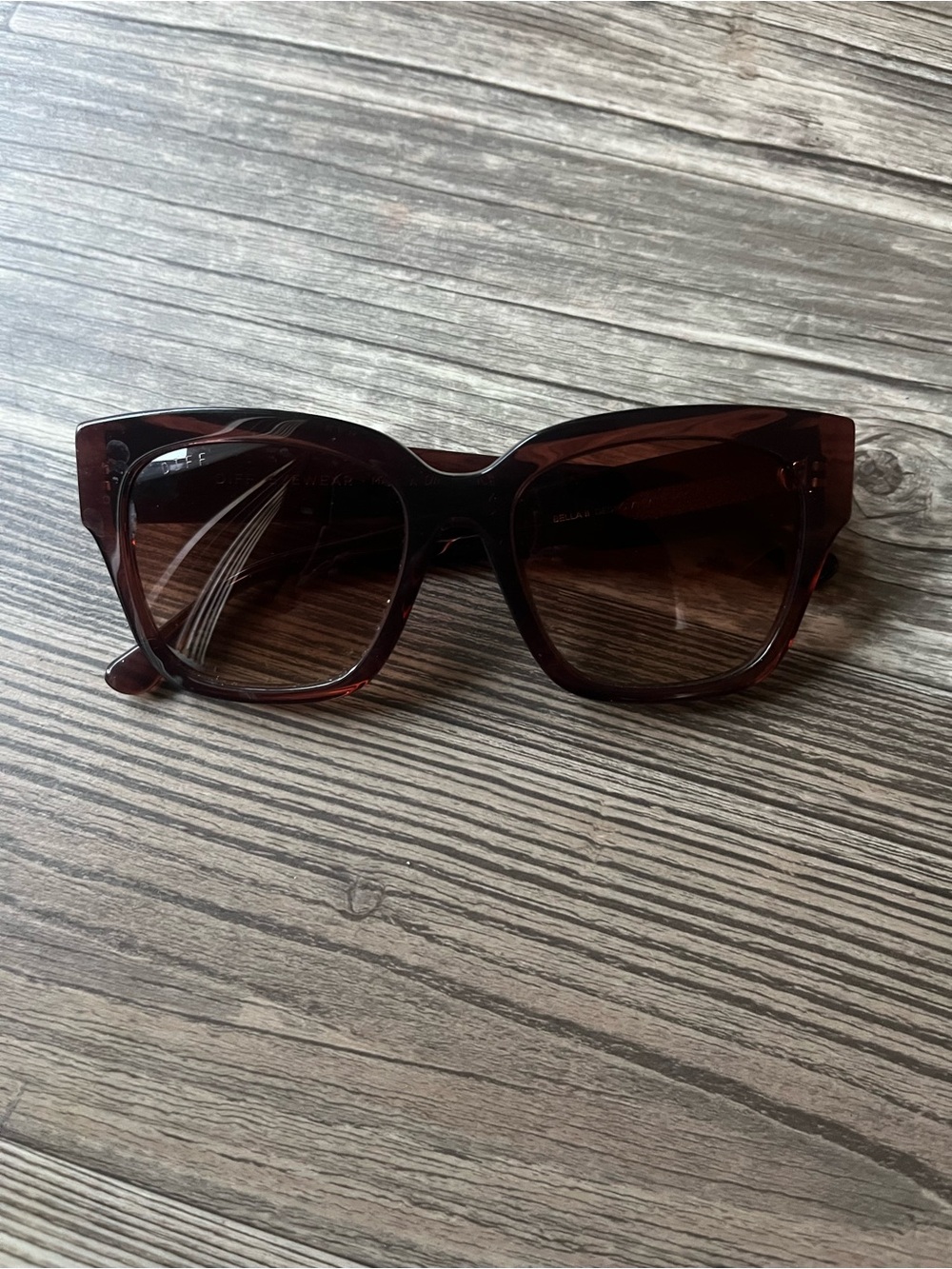 Diff Burgandy Sunglasses